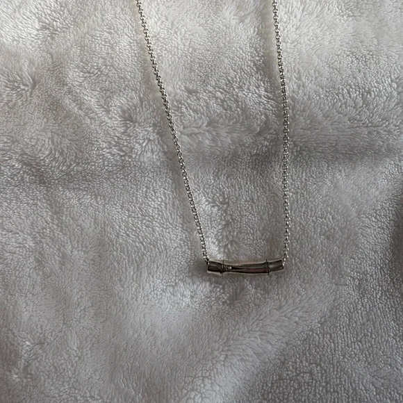 John Hardy Bamboo Sterling Silver Slider Pendant Necklace - Picture 3 of 10
